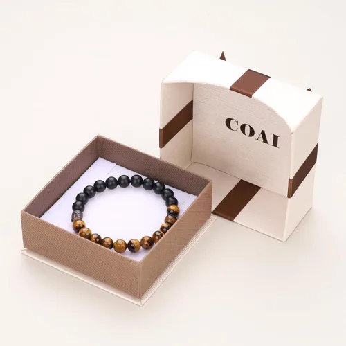 Miniatura 6 de COAI Pulsera de oración con cuentas de piedra de cabeza de Buda