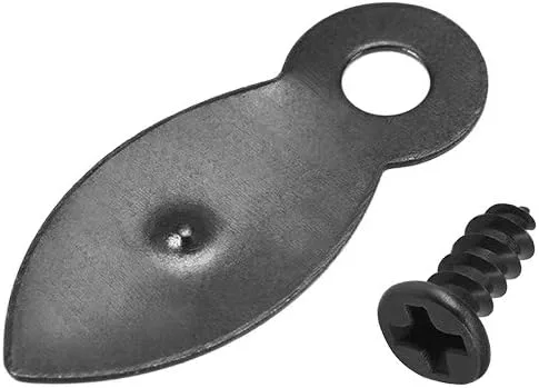 uxcell Botón de giro de marco, 7/8 pulgadas de metal plano con tornillos para colgar imágenes, fotos, dibujos y carteles, 50 piezas (negro)
