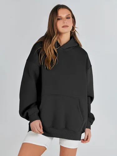 Miniatura 3 de ANRABESS Womens Oversized Hoodies Fleece Sweatshirts Long Sleeve Hooded Pullover Winter Clothes with Pocket