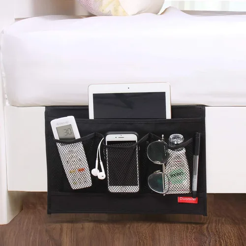 Miniatura 4 de Organizador de Almacenamiento para Mesita de Noche, Caddy para Mesita de Noche, Organizador de Almacenamiento de Armario de Mesa, Control Remoto