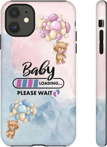 Miniatura 2 de Cute Baby Loading Phone Case for iPhone Models and Variants - Sweet Maternity Phone Cover for Pregnancy Reveal or Baby Shower Matte