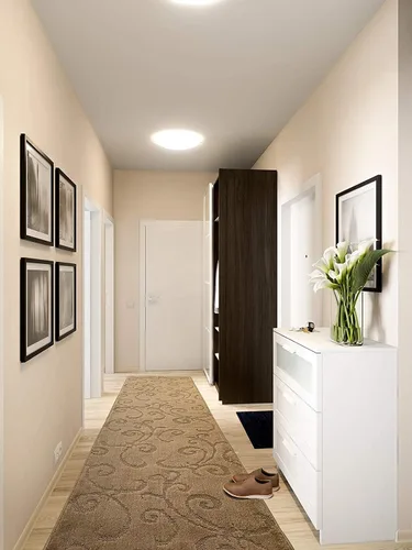 Miniatura 3 de Alfombra antideslizante de pasillo de longitud personalizada, Scroll Marrón Beige, 66 cm x 244 cm, se vende y se cotiza por pie Pergamino beige