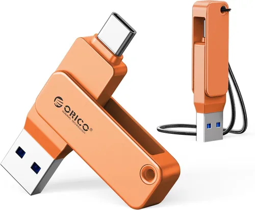 Miniatura 9 de ORICO Unidad flash USB dual de 64 GB USB-C y USB-A Mini velocidad de lectura de hasta 150 MB/s para iPhone 15/16/17, Android, tabletas, portátiles