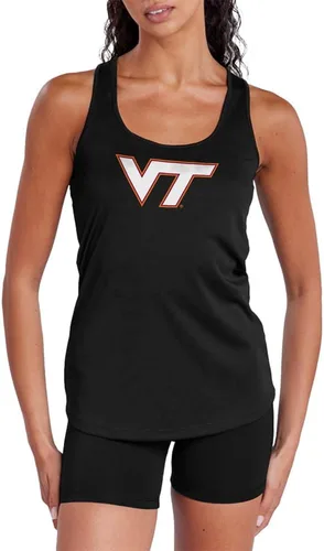 Miniatura 447 de Camiseta deportiva sin mangas oficial de NCAA Collegiate para mujer, con espalda cruzada, colección con logotipo primario