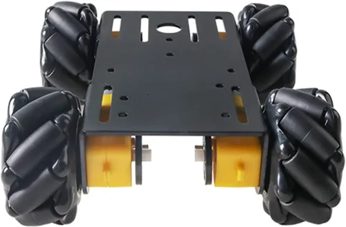 Miniatura 8 de MC100 4WD Mecanum Wheel Chasis de coche con motor TT, kit de coche inteligente de control remoto con rueda omnidireccional de 2.362 in para Negro