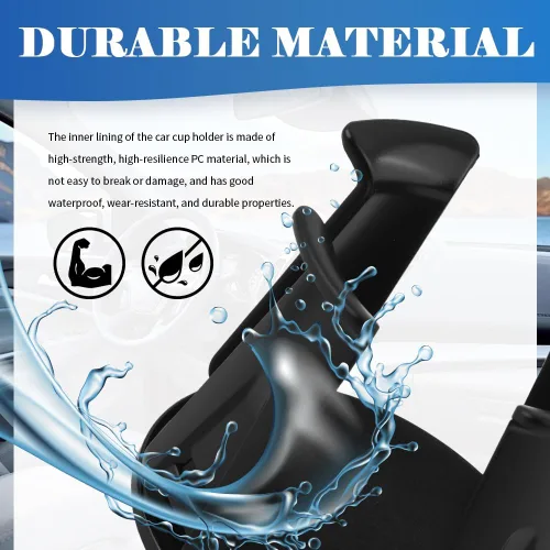 Miniatura 3 de 2 PCS Inserto de Portavasos para Automóvil, Inserto de Portavasos Portátil Autoadhesivo para Automóvil para Fijar Tazas/Bebidas, Portavasos
