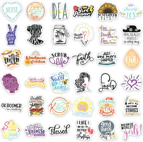 Miniatura 6 de 100 calcomanías inspiradoras con citas, calcomanías motivacionales de recompensa para adultos, adolescentes, estudiantes, calcomanías inspiradoras