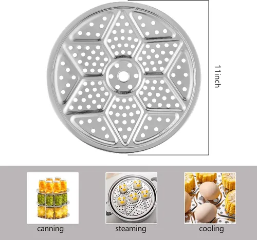 Miniatura 2 de Paquete de 3 estantes para latas a presión, suministros de enlatado de 11 pulgadas, estante de vapor de acero inoxidable prémium para latas de baño