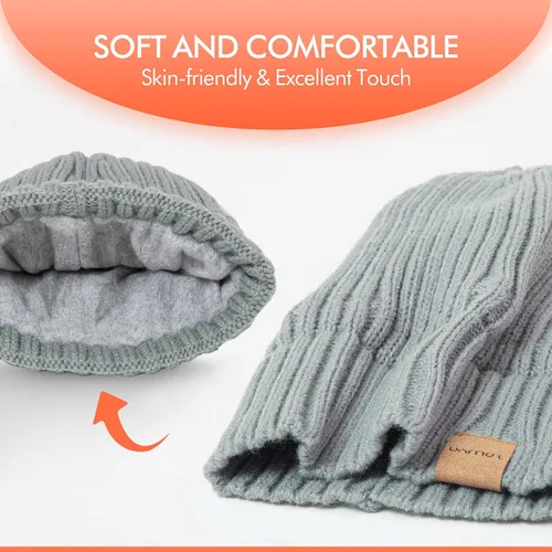 Miniatura 2 de zowya Ultrawarm Winter Beanie for Men & Women Thermal Lining Double-Layer Skully Thick Knit Beanie, 1-Hat