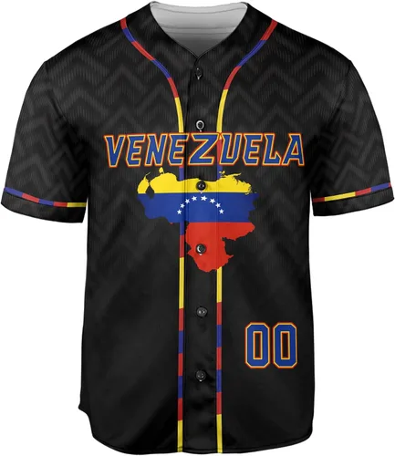 Miniatura 3 de Camiseta de béisbol personalizada de Venezuela para hombres, camiseta de béisbol personalizada de Venezuela, camiseta de fútbol de Venezuela