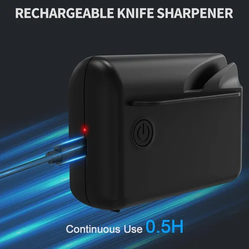Miniatura 2 de Afilador de cuchillos eléctrico, afilador de cuchillos de cocina recargable profesional con abrasivos de diamante y guías de ángulo de precisión