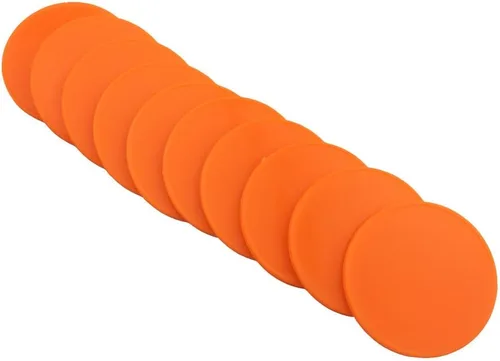 Miniatura 4 de Smartdealspro Juego de 100 fichas de póquer opacas de 1 1/2 pulgadas de plástico, contadores de aprendizaje, fichas de juego con caja de Naranja