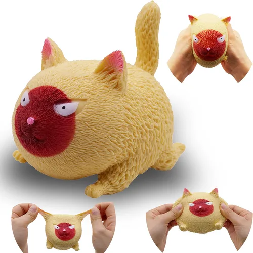 Miniatura 7 de Juguetes sensoriales antiestrés con forma de gato para niños, adultos, adolescentes, niños, alivio de descompresión y alivio de la ansiedad (negro)
