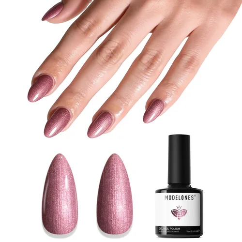 Miniatura 35 de Modelones Esmalte de uñas de gel ojo de gato arco iris con lentejuelas plateadas holográficas, esmalte de uñas de gel 9D con barra magnética, apto