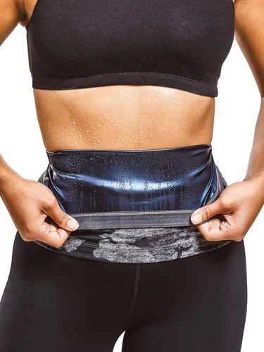 Miniatura 7 de Sweat Shaper – Cinturón de sauna para reducción de cintura para mujer, entrenador de cintura sin neopreno Camuflaje gris