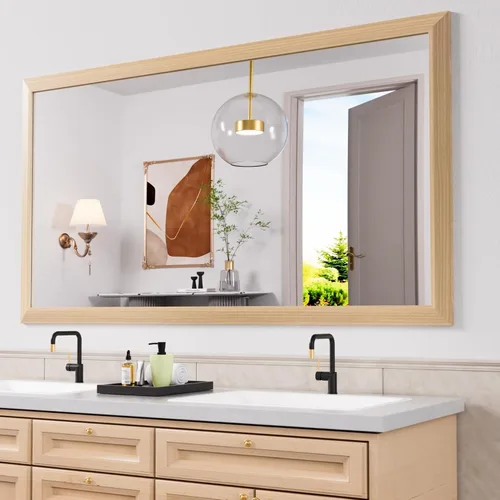 Miniatura 109 de Amorho Espejo de Baño Negro, Espejos de Pared de 24x30 Pulgadas con Marco de Metal Grueso para Sobre el Fregadero, Dormitorio, Sala de Estar
