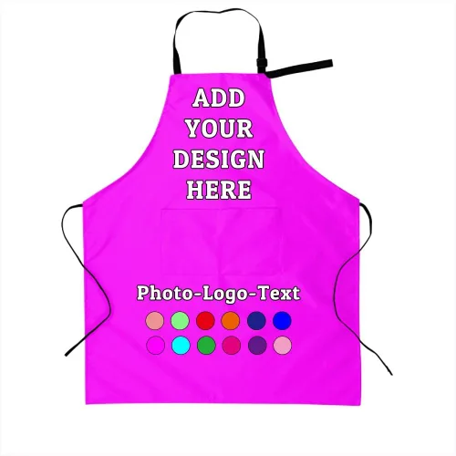 Miniatura 27 de Delantal personalizado para adultos, delantales personalizados con bolsillos, añade tu logotipo y foto, delantal impermeable ajustable personalizado