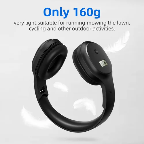 Miniatura 5 de Auriculares inalámbricos con radio FM y Bluetooth 5.0, auriculares portátiles recargables con micrófono integrado, orejeras ligeras y cómodas