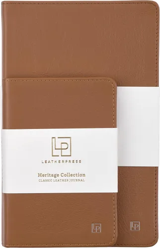 Miniatura 5 de Cuaderno clásico de cuero, tapa blanda, rayas estrechas, tabla de contenido y páginas numeradas