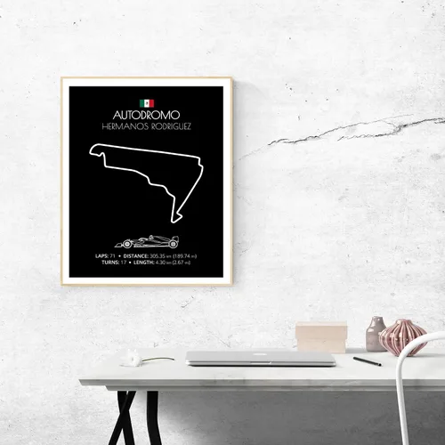 Miniatura 58 de Custom Car Posters Póster hecho a mano compatible con Autodromo Enzo e Dino Ferrari (Imola, Italia), póster de pista de carreras diseñado