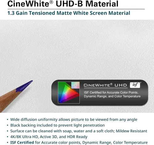 Miniatura 3 de Pantalla de proyección de marco fijo CineWhite, SableFrame 2
