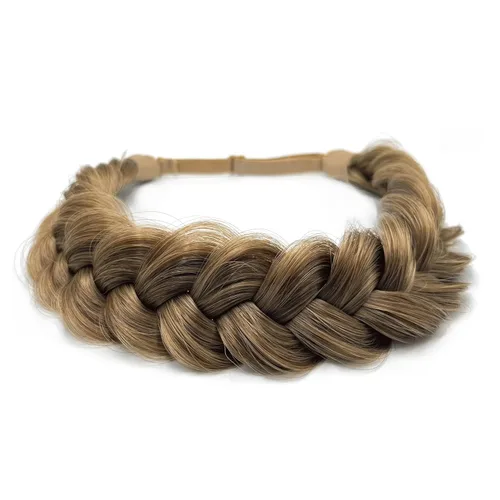 Miniatura 27 de Diadema trenzada, 2 hebras, clásica, gruesa, trenzada, ancha, elástica, de calidad, sintética, trenzada, para mujeres y niñas, estilo bohemio, 2.42