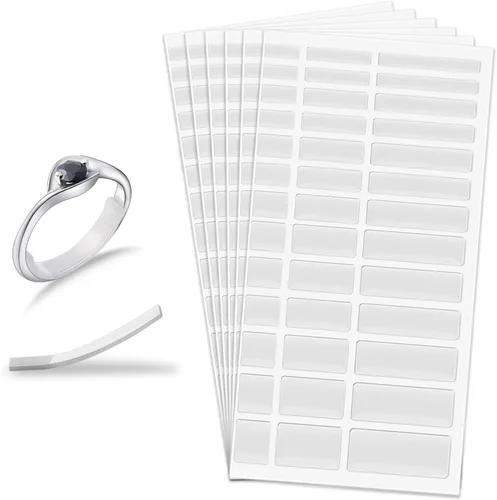 Zonon Ajustador de tamaño de anillo invisible para anillos sueltos, 6 hojas, 234 piezas, reductor de tamaño de anillo transparente para mujeres y