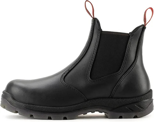Miniatura 2 de SUREWAY Botas de trabajo sin cordones para hombre, mejoradas antideslizantes/resistentes al agua, peligro eléctrico, botas de trabajo mecánico