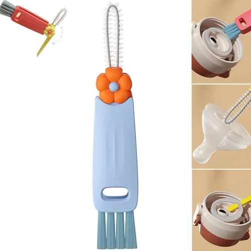 Miniatura 8 de Cepillo de Limpieza de Tapa de Taza 3 en 1, Cepillo Multifuncional de Limpieza de Hendiduras 2025 para Espacios Estrechos de Brechas de Botellas