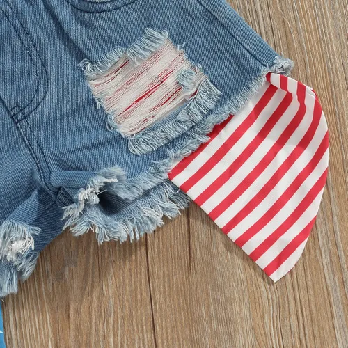 Miniatura 25 de Adobabirl Conjunto de ropa de verano para niña pequeña, sin mangas, acanalada, top halter y pantalones cortos, ropa de moda para niños con cinturón