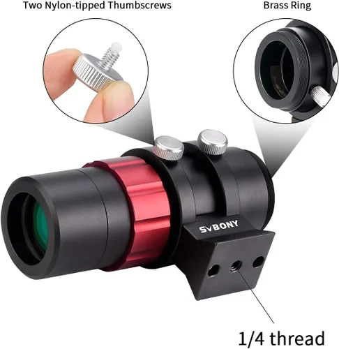 Miniatura 6 de SVBONY SV165 Mini alcance guía 1.181 in F4 buscador y guía alcance para SV305C Pro, compatible con telescopio de astronomía y cámaras de guía