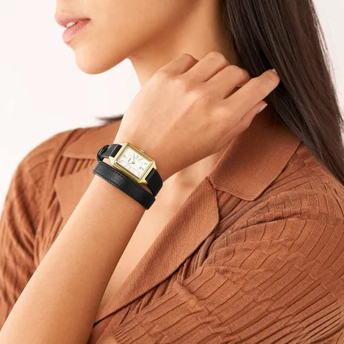 Miniatura 4 de Fossil Women's Raquel Quartz Rectangular Watch with Stainless Steel or Leather Strap