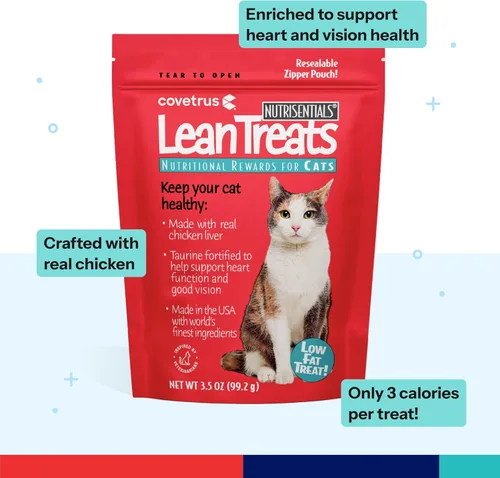 Miniatura 5 de Covetrus Nutrisential Lean Treats para gatos, sabor a pollo bajo en grasa, pequeño, mediano, grande, 1 paquete, 3.5 onzas