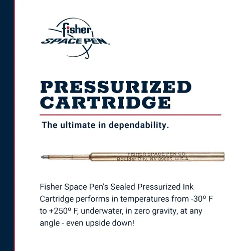 Miniatura 2 de Fisher Space Pen Recambio de cartucho presurizado de punta fina, tinta azul, 1 paquete