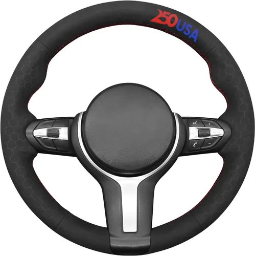 Miniatura 36 de MEWANT - Funda para volante de automóvil cosida a mano de Athsuede para BMW F87 M2 F80 M3 F82 M4 M5 F12 F13 M6 F85 X2 X5 M F86 X6 M F33 F30 M