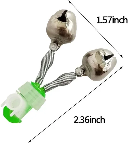 Miniatura 5 de Campanas de pesca 20 piezas clip espiral campanas de pescado alarma de mordedura de pesca
