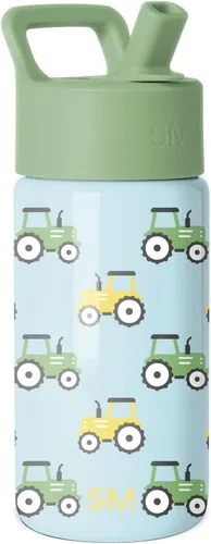 Miniatura 19 de Simple Modern Botella de agua para niños con tapa con pajilla, vaso aislado de acero inoxidable de 14 onzas para niños y a prueba de derrames