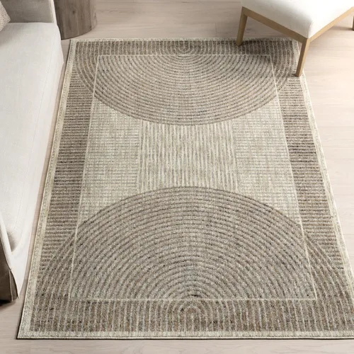 Miniatura 22 de Nuloom Aadhya - Alfombra geométrica de 2 x 8 pies para sala de estar, dormitorio, comedor, entrada, pasillo, color marrón claro