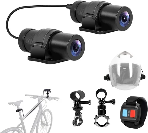 Miniatura 10 de VSYSTO Cámara de bicicleta, WiFi 2K con pantalla de temperatura, luz trasera, visión nocturna gran angular de 170°, lente SONYIMX335, impermeable