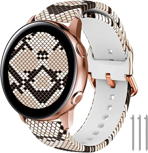 Miniatura 18 de Correas florales compatibles con Samsung Active 2, Watch Band de 1.575 pulgadas/1.732 pulgadas, Active Watch Band 1.575 pulgadas, correa de silicona