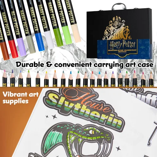 Miniatura 3 de Harry Potter Lápices de colores para regalos, 130 piezas, suministros de arte, kit de dibujo, suministros escolares, lápices de dibujo para niños
