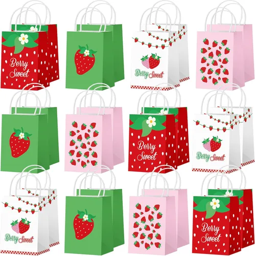 Miniatura 8 de Outus 24 piezas de bolsas de regalo de fiesta de mariposa, bolsas de golosinas de mariposa, bolsas de papel para regalos con mango, morado, azul