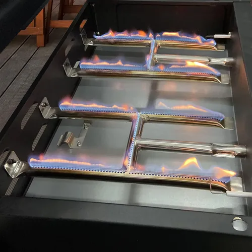 Miniatura 6 de Juego de tubos de quemador para plancha Blackstone de 22 pulgadas, juego de 2 tubos de acero inoxidable con tornillos