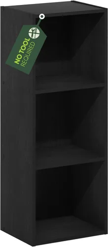 Miniatura 24 de Furinno Jaya Enhanced Home Estantería ajustable de 3 niveles, pino ámbar