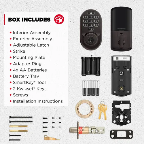 Miniatura 9 de Kwikset Halo - Cerradura inteligente Wi-Fi, cerradura de puerta sin llave con cerrojo, desbloqueo automático por geocerca, certificación grado AAA