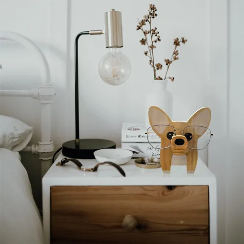 Miniatura 6 de Soporte creativo para lentes de animal, divertido soporte para anteojos para mascotas, lindo soporte de madera hecho a mano para lentes, soporte