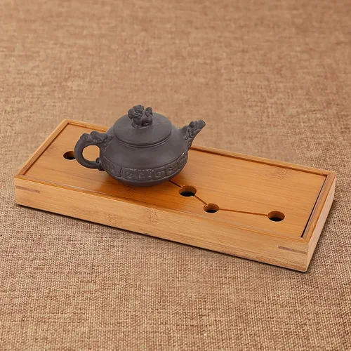 Miniatura 8 de Bandeja de té de siete estrellas, bandeja de té de bambú, juego de té chino de gongfu, bandeja de servir de estilo chino tradicional, con caja