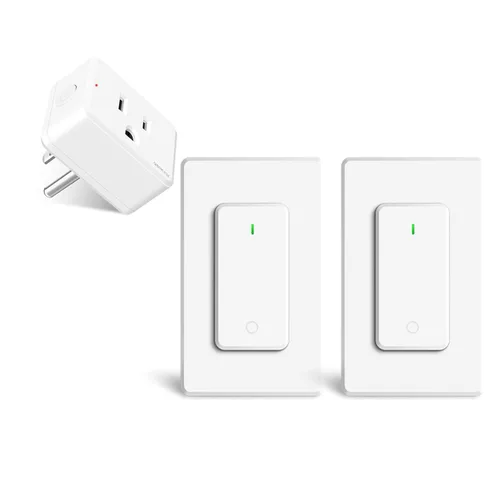 Miniatura 61 de Toma de control remoto, interruptor de luz y enchufe remoto greencycle con interruptor de luz inalámbrico, rango de 500 pies, no necesita cableado