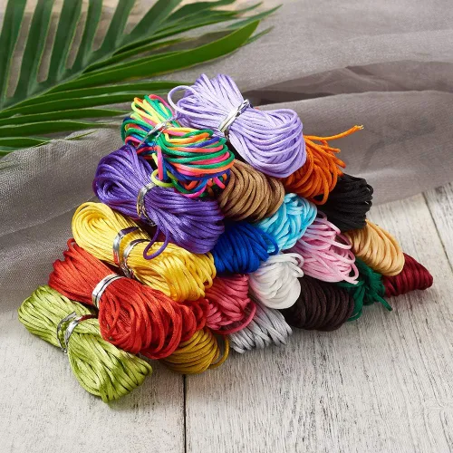 Miniatura 8 de Elecrelive - Cuerda de nailon de 200 yardas para pulseras, 200 yardas, cuerda de nailon para pulseras, 20 colores para collar, pulsera, joyería