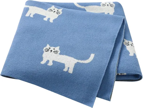 Miniatura 18 de Hadetoto Mantas de bebé para niños y niñas, mantas de algodón de punto para recién nacidos, manta de recepción de ganchillo neutro, esenciales